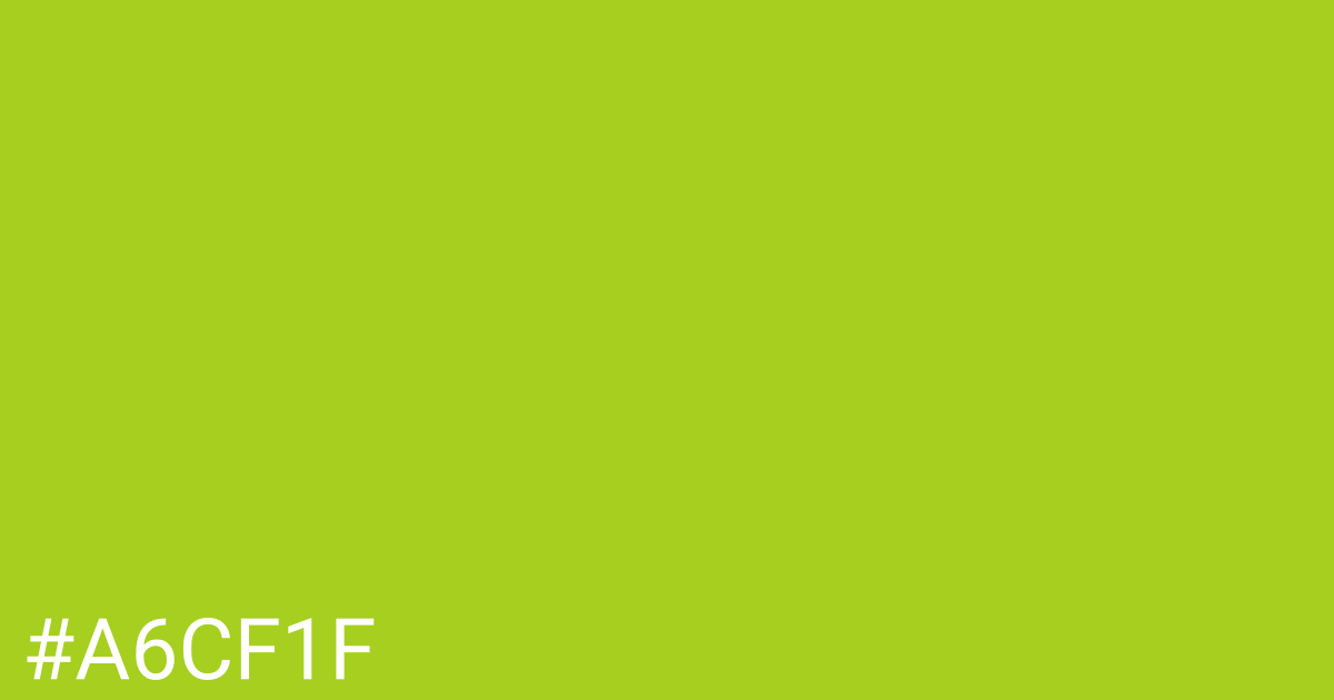 Hex color #a6cf1f graphic