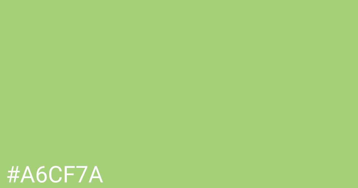 Hex color #a6cf7a graphic