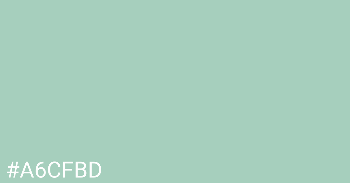 Hex color #a6cfbd graphic