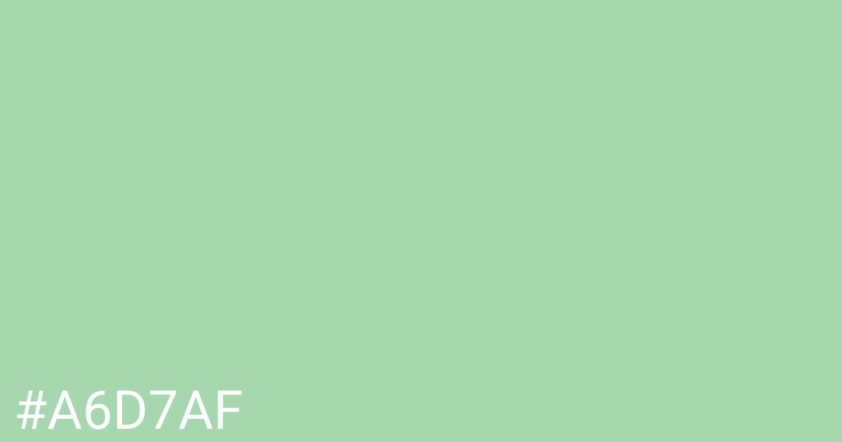 Hex color #a6d7af graphic