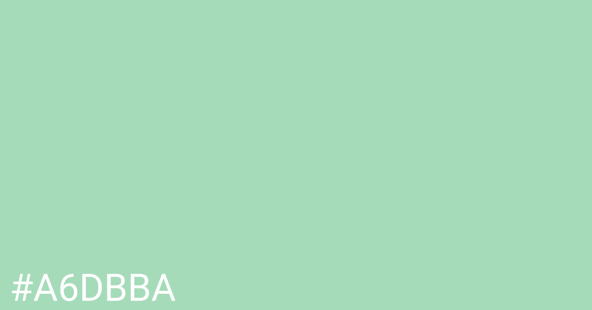 Hex color #a6dbba graphic