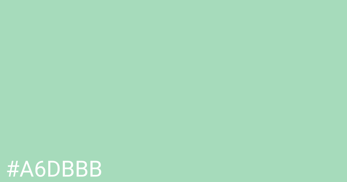 Hex color #a6dbbb graphic