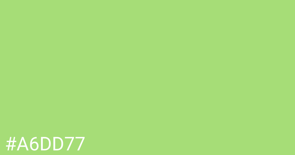 Hex color #a6dd77 graphic