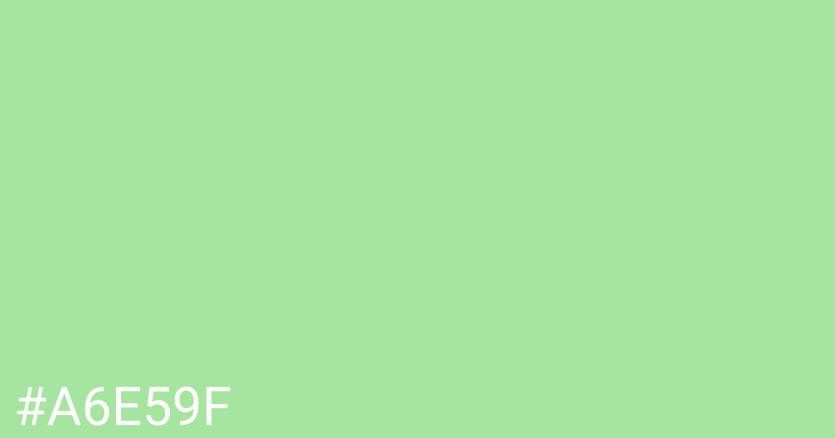 Hex color #a6e59f graphic