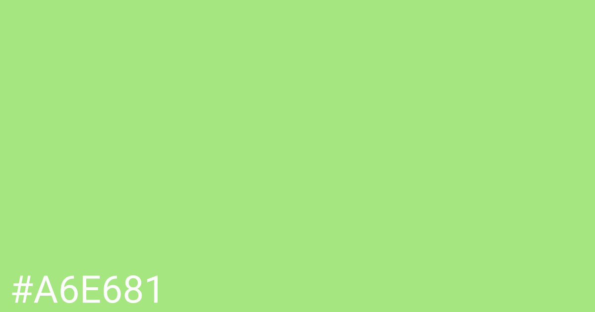 Hex color #a6e681 graphic