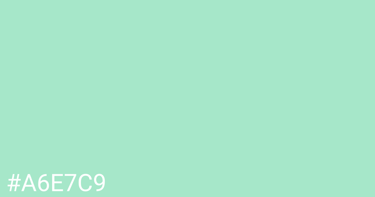 Hex color #a6e7c9 graphic