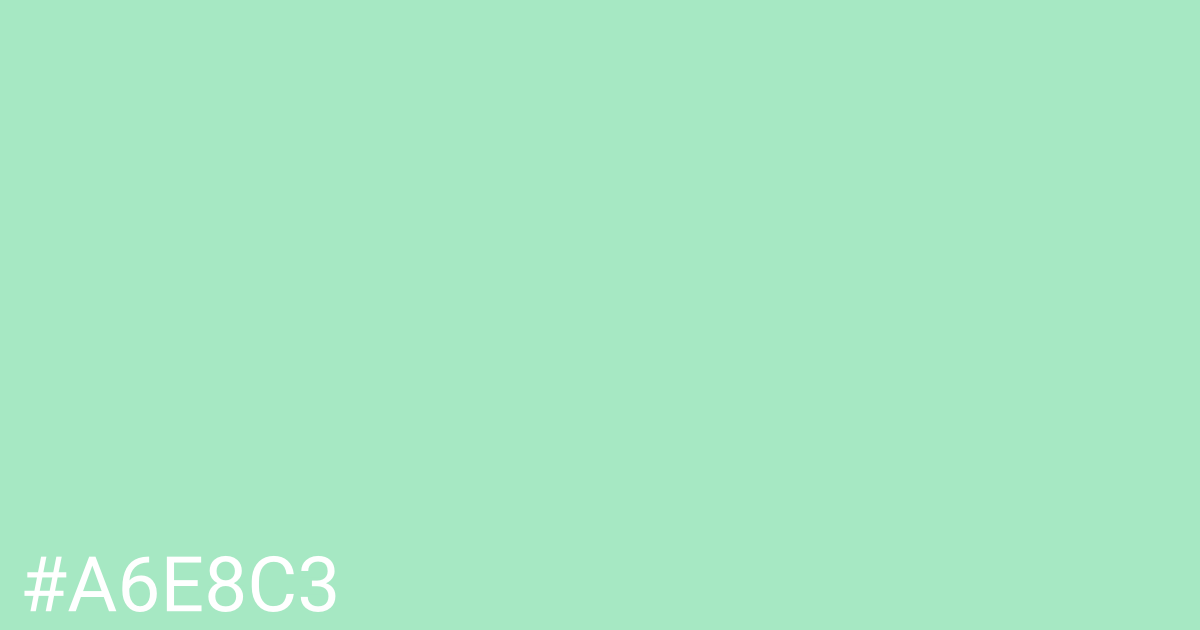 Hex color #a6e8c3 graphic