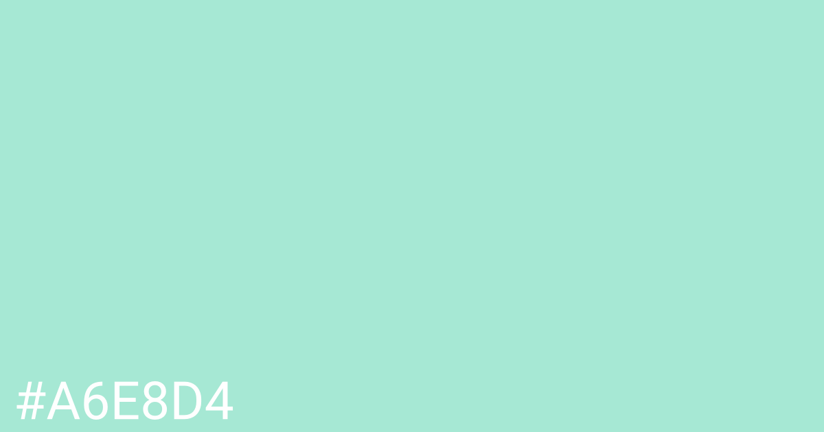 Hex color #a6e8d4 graphic