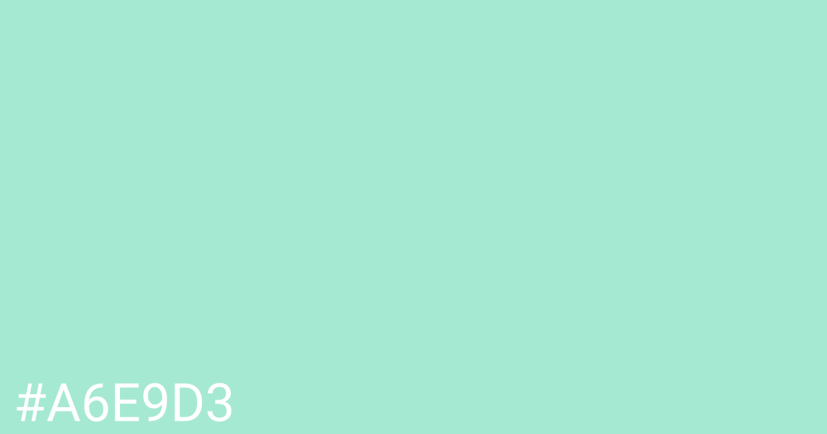 Hex color #a6e9d3 graphic