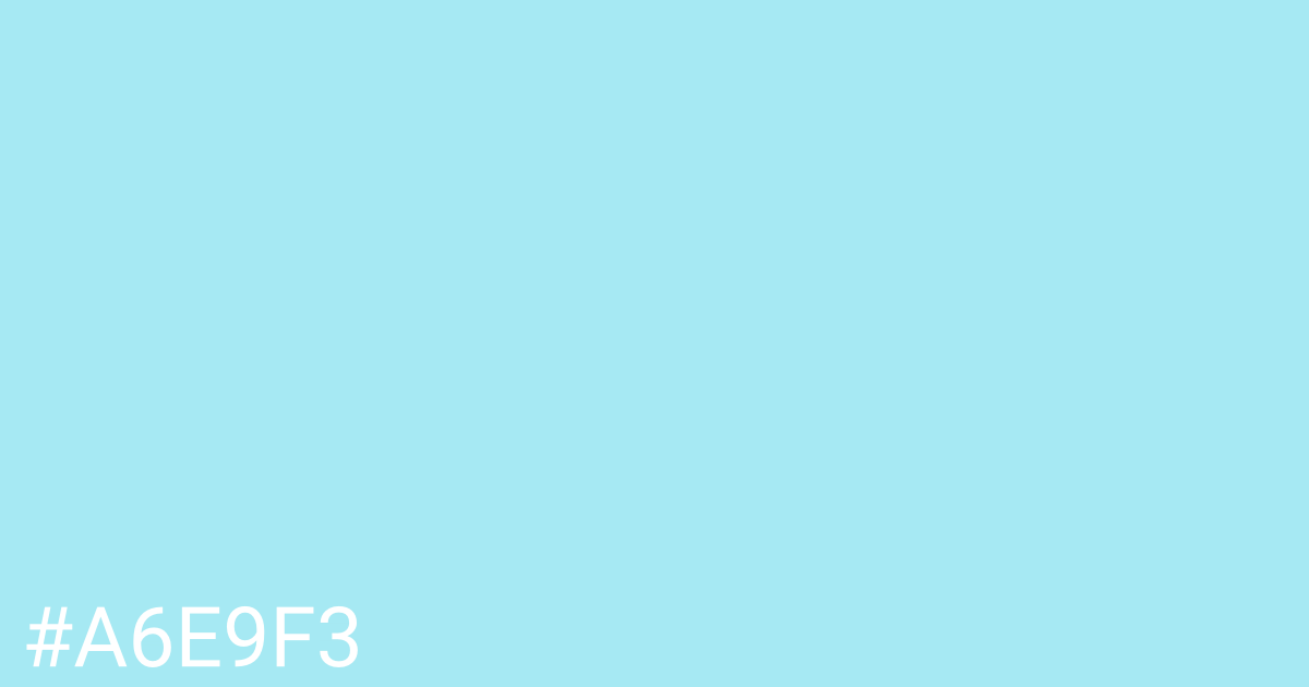 Hex color #a6e9f3 graphic