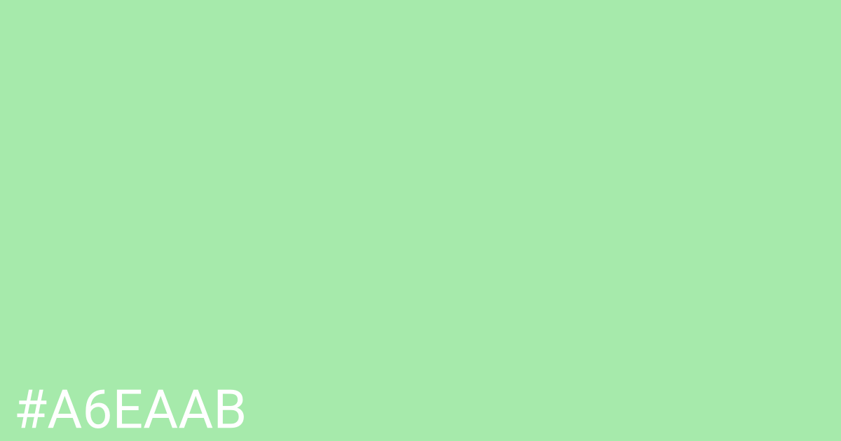 Hex color #a6eaab graphic