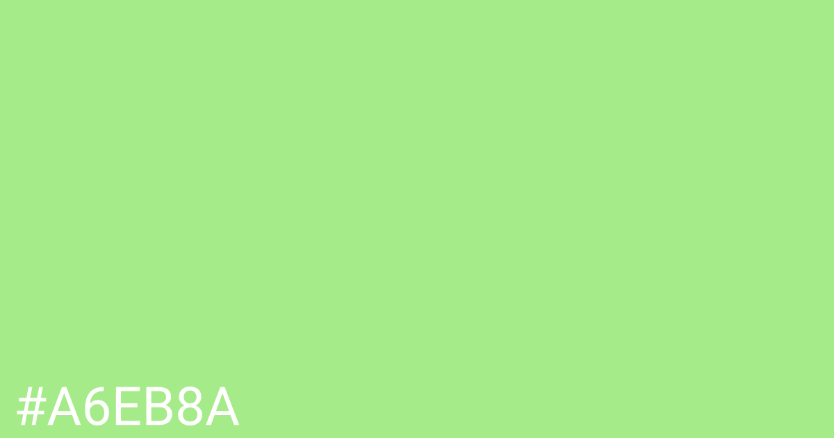 Hex color #a6eb8a graphic