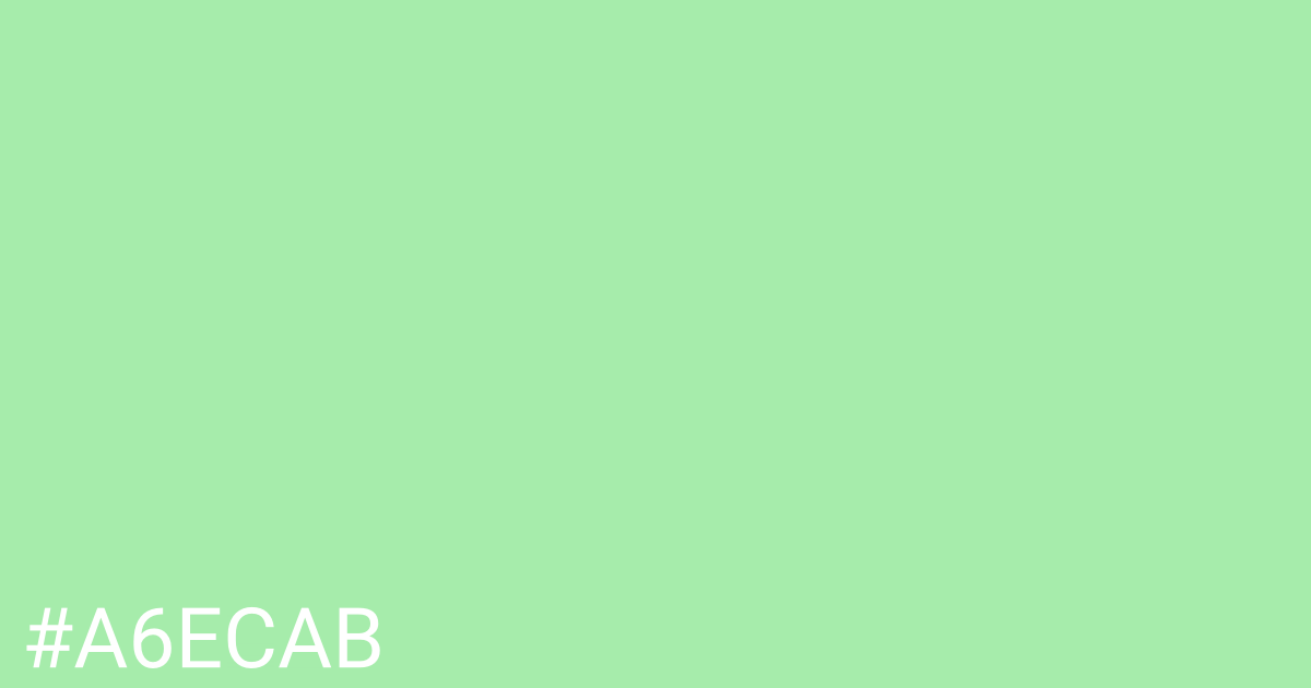 Hex color #a6ecab graphic