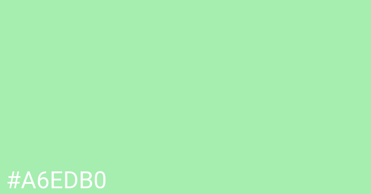 Hex color #a6edb0 graphic