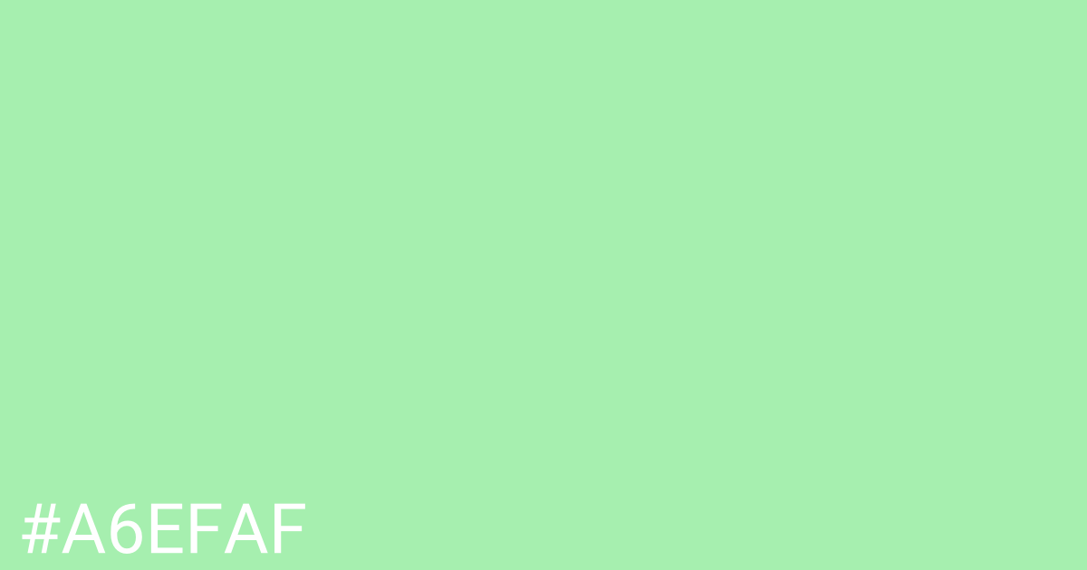 Hex color #a6efaf graphic