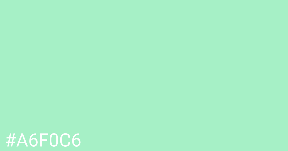 Hex color #a6f0c6 graphic