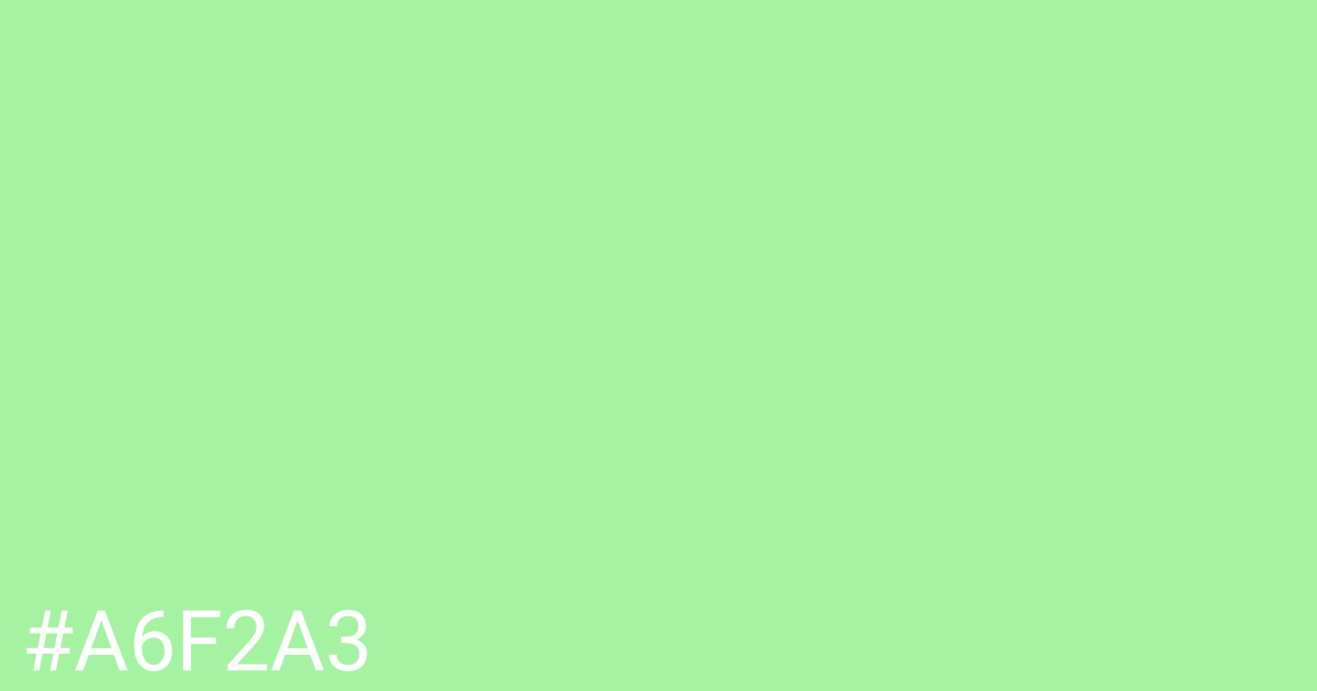 Hex color #a6f2a3 graphic