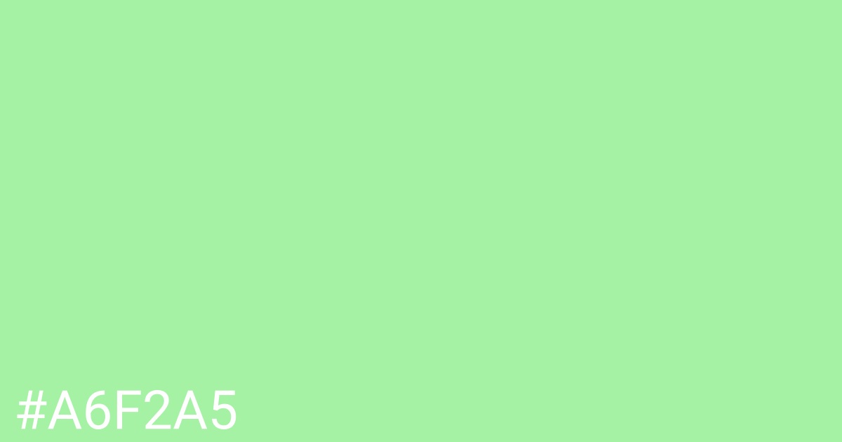 Hex color #a6f2a5 graphic