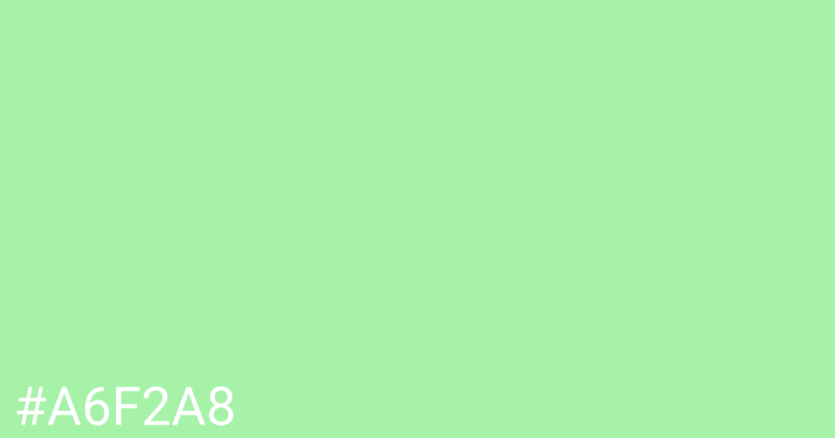 Hex color #a6f2a8 graphic