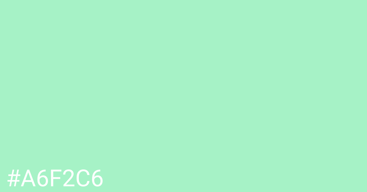 Hex color #a6f2c6 graphic