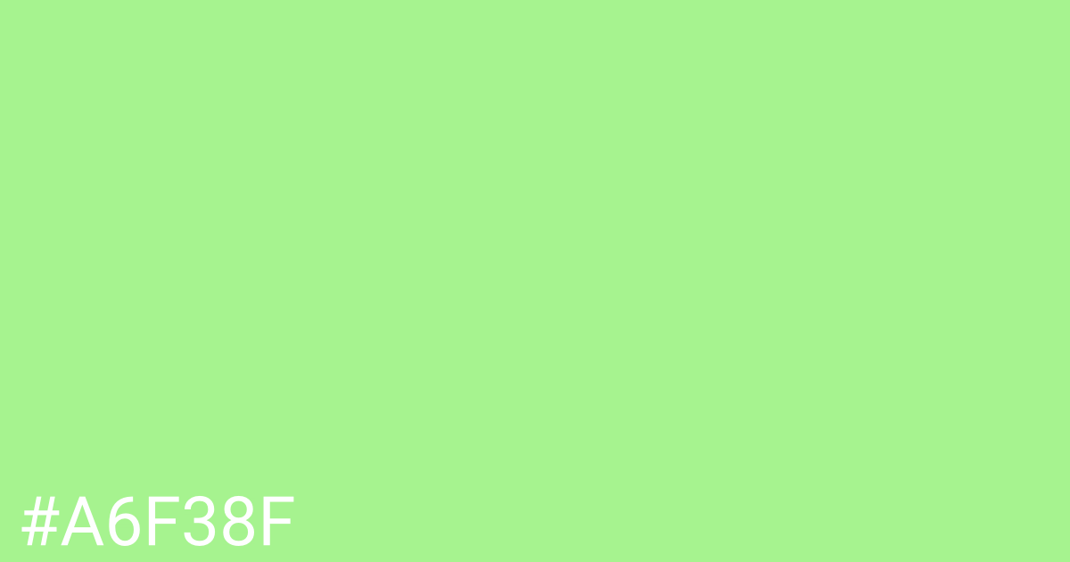 Hex color #a6f38f graphic