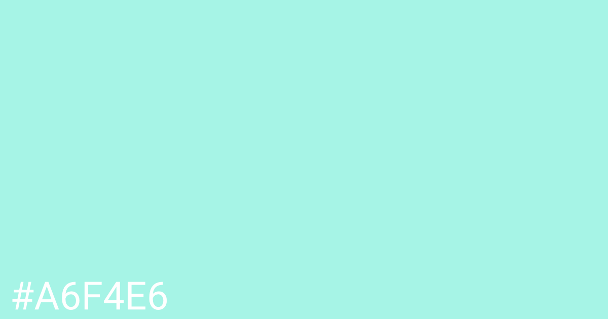 Hex color #a6f4e6 graphic