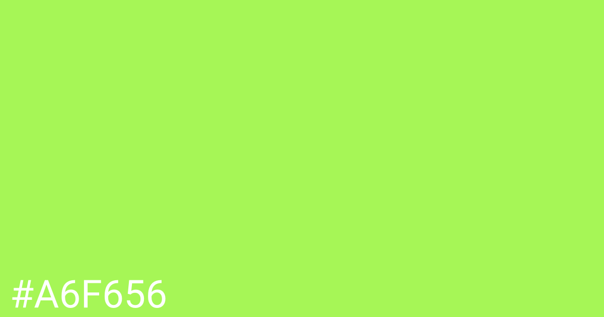 Hex color #a6f656 graphic