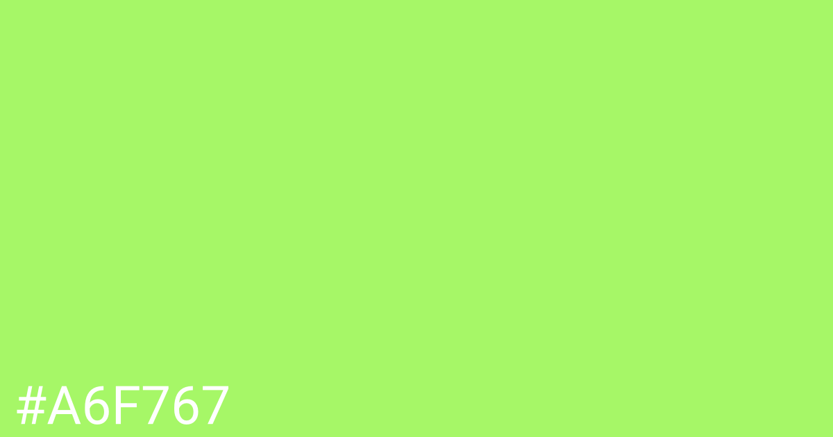 Hex color #a6f767 graphic