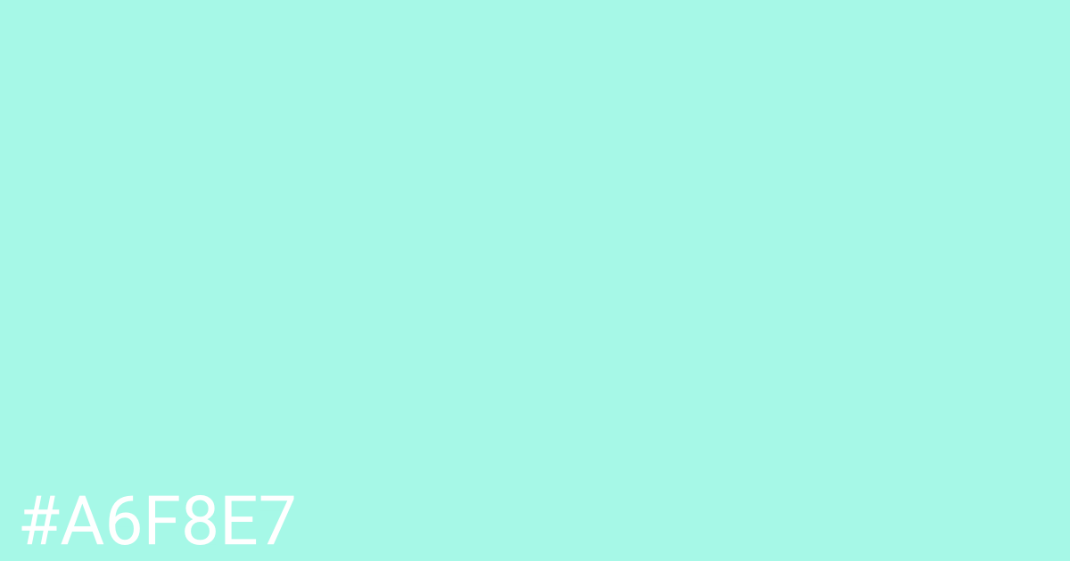 Hex color #a6f8e7 graphic