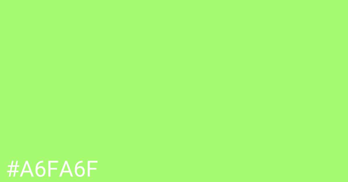 Hex color #a6fa6f graphic