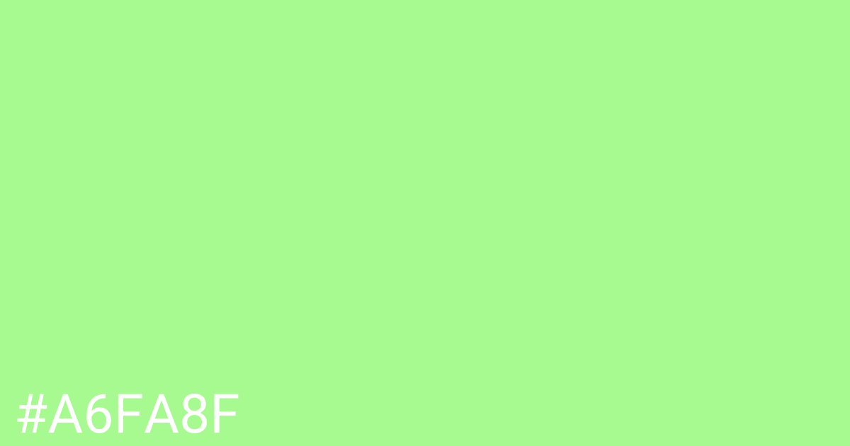 Hex color #a6fa8f graphic