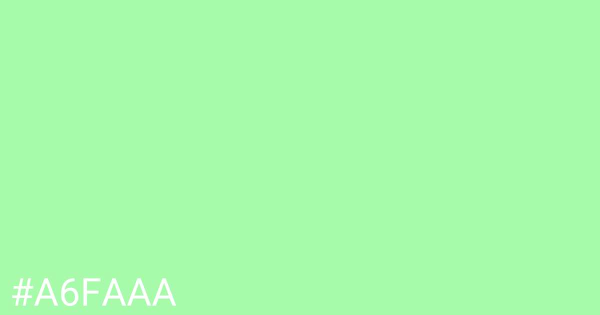 Hex color #a6faaa graphic