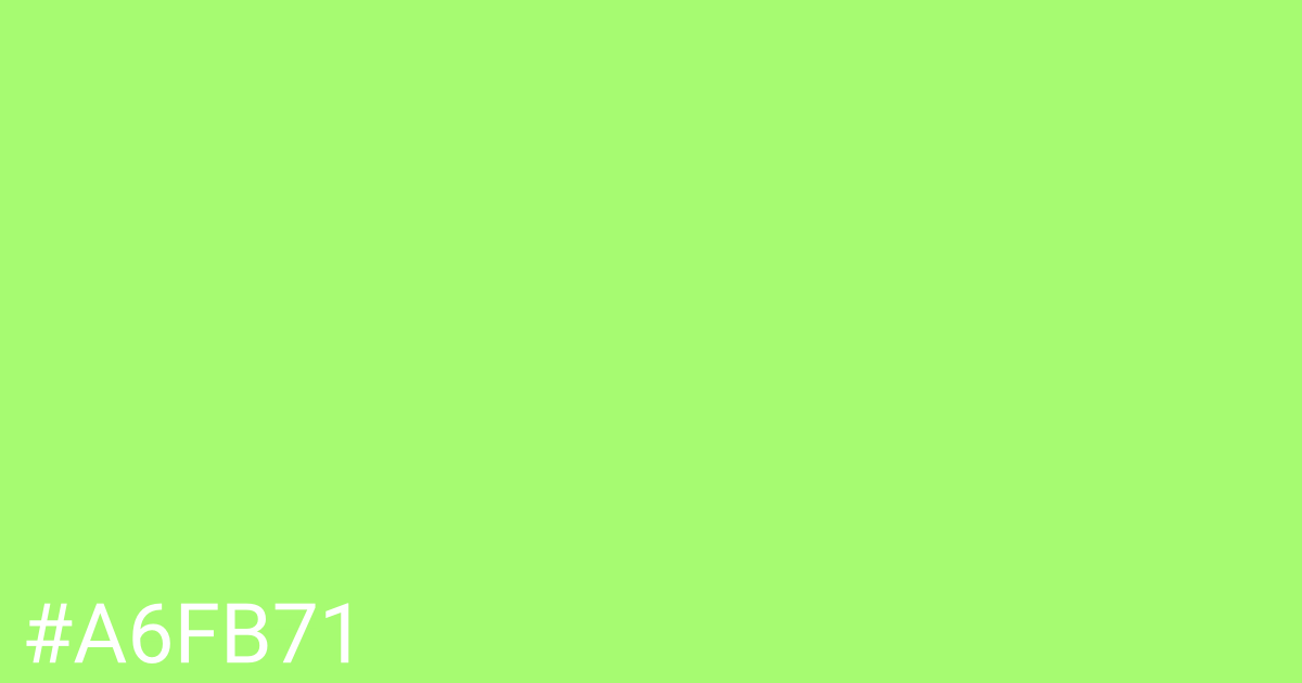 Hex color #a6fb71 graphic