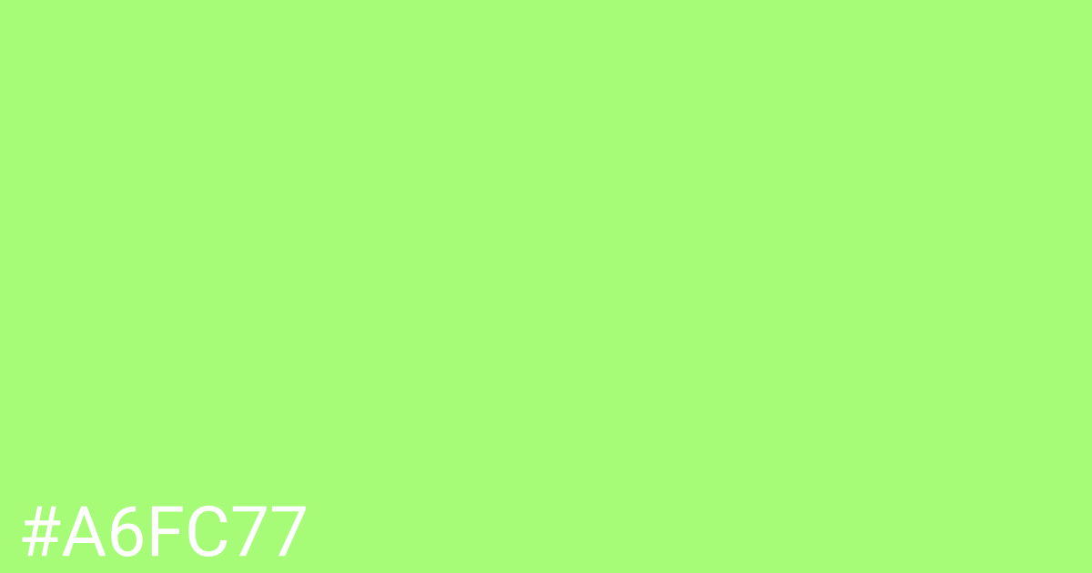 Hex color #a6fc77 graphic