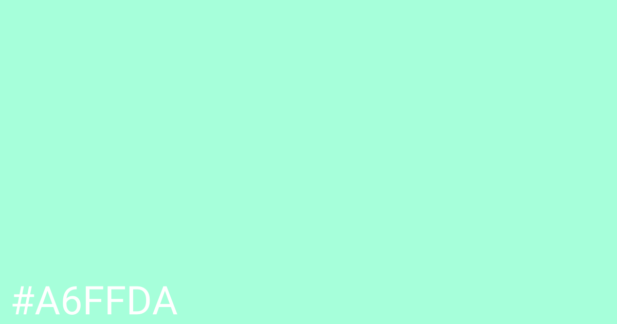 Hex color #a6ffda graphic