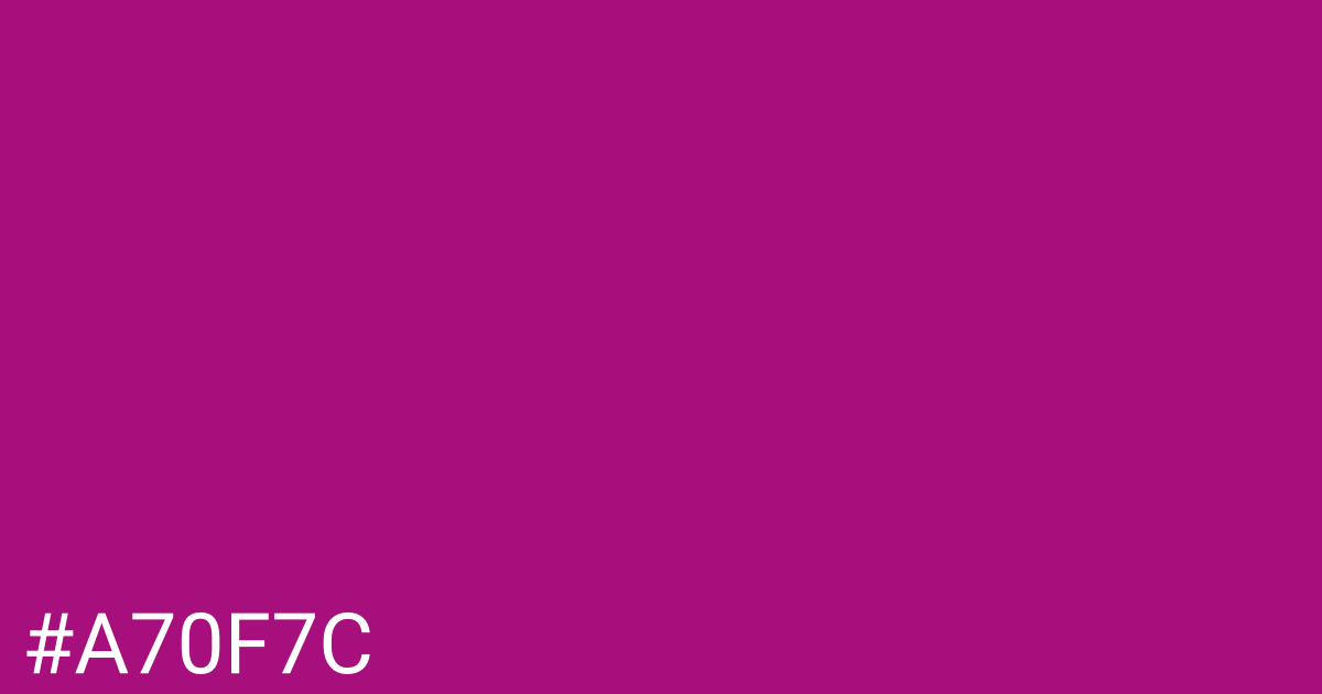 Hex color #a70f7c graphic