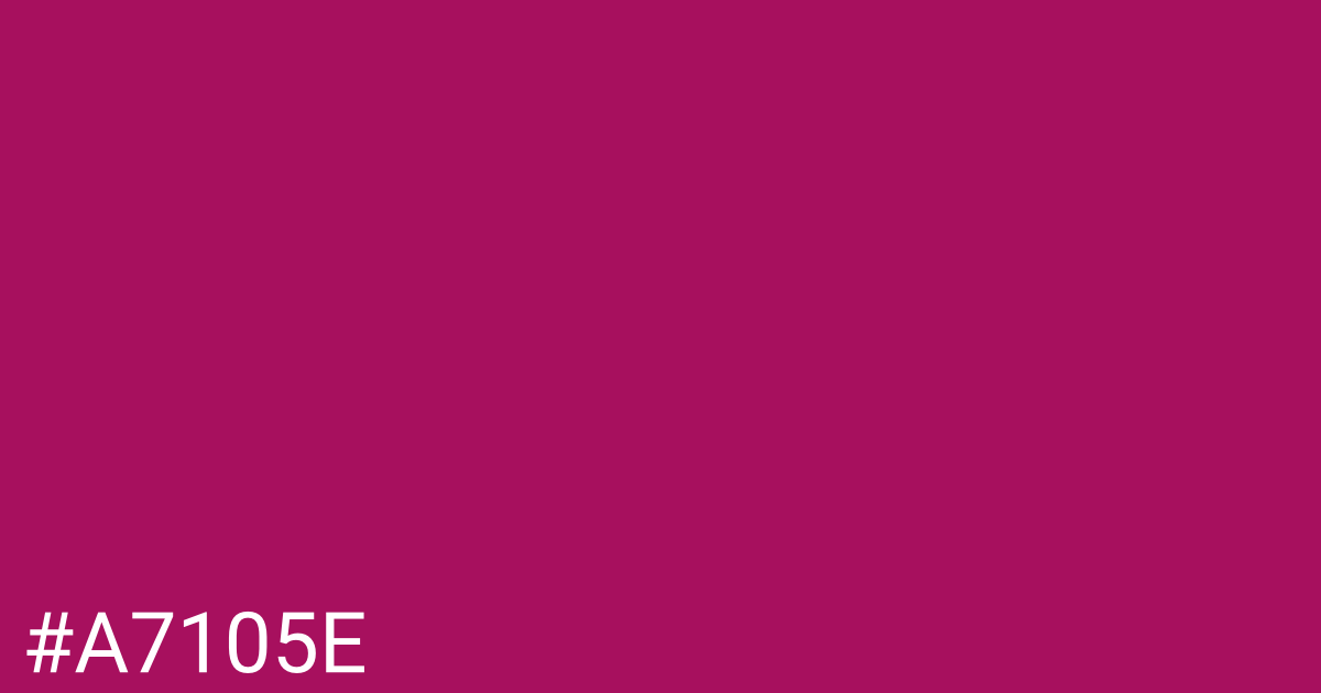 Hex color #a7105e graphic