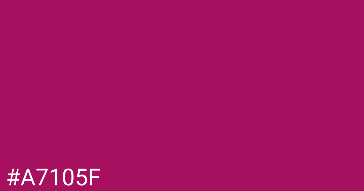 Hex color #a7105f graphic