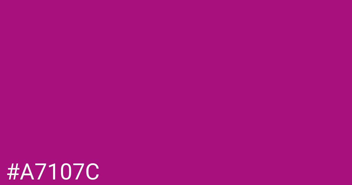 Hex color #a7107c graphic