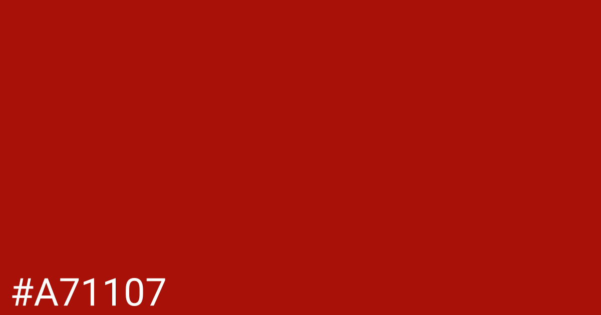Hex color #a71107 graphic