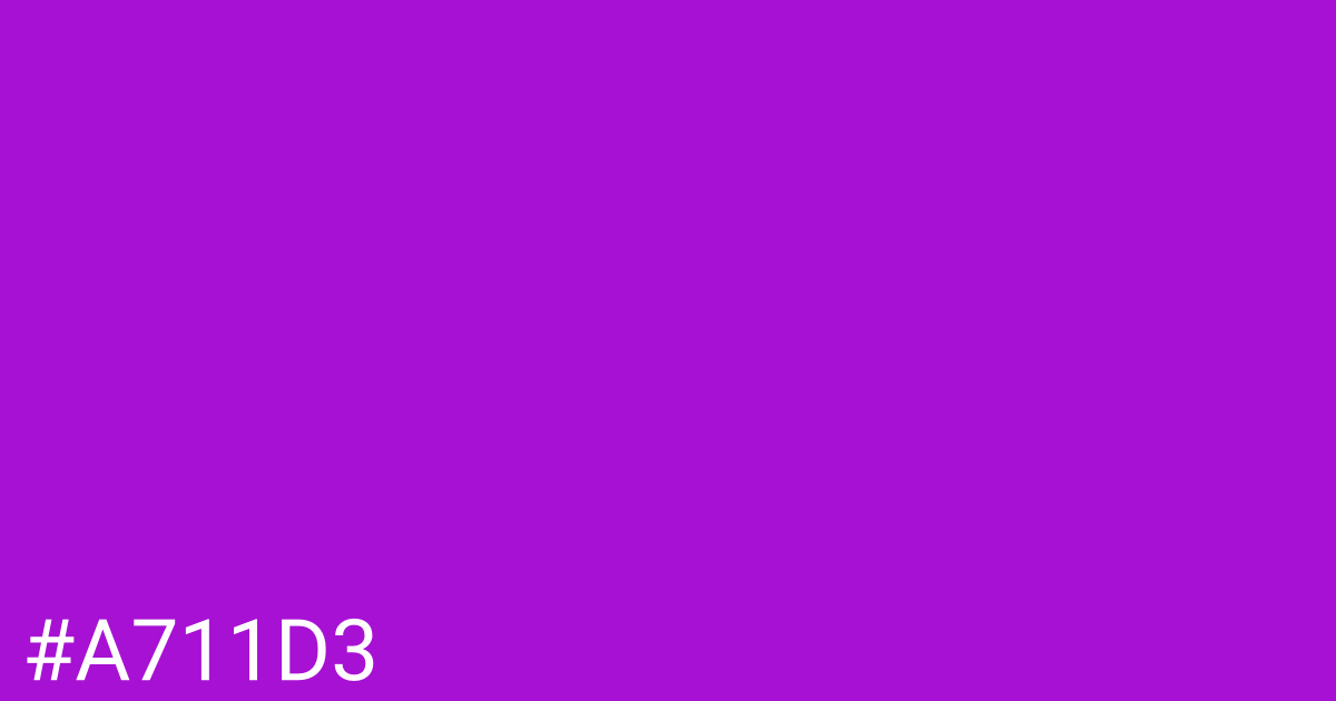 Hex color #a711d3 graphic