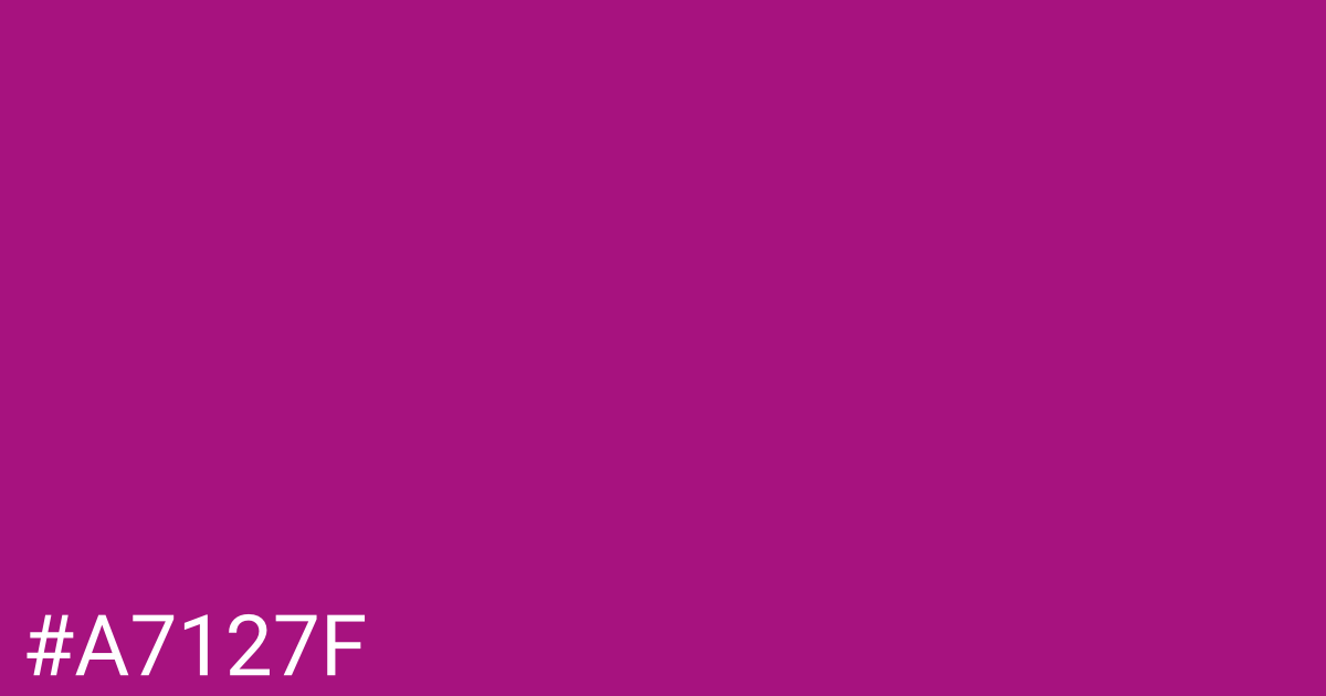 Hex color #a7127f graphic