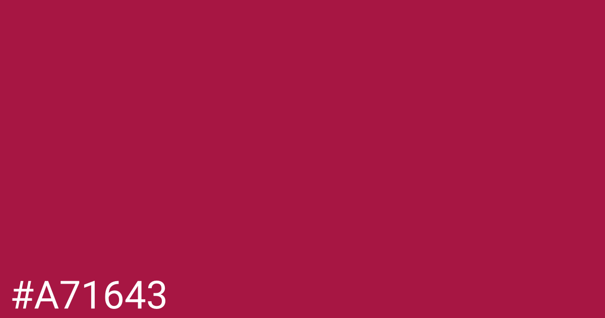 Hex color #a71643 graphic