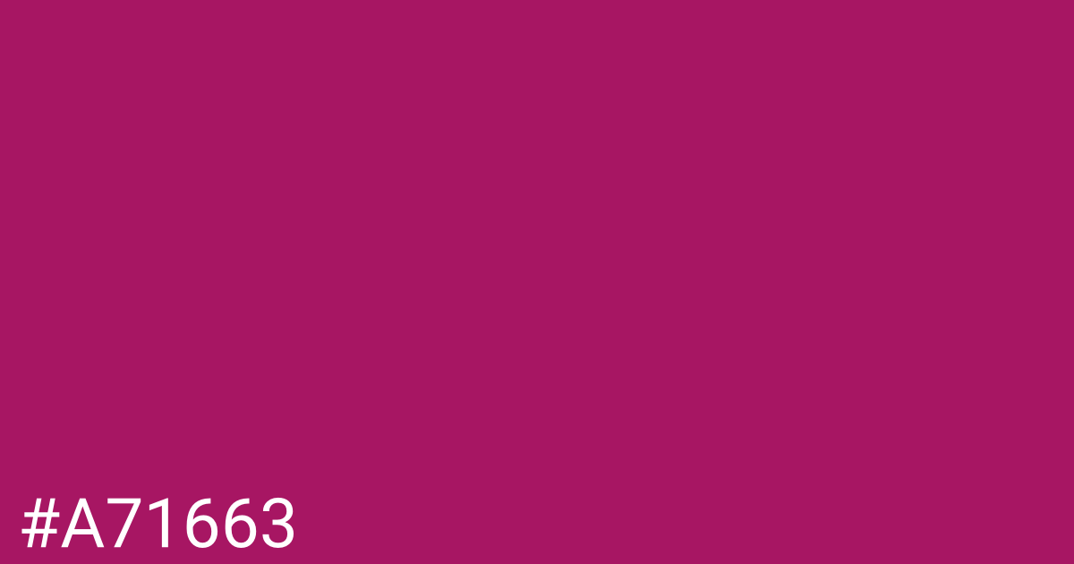 Hex color #a71663 graphic