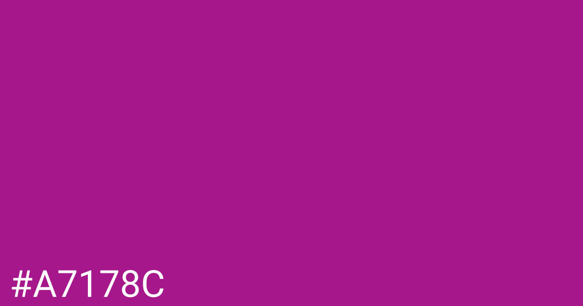 Hex color #a7178c graphic