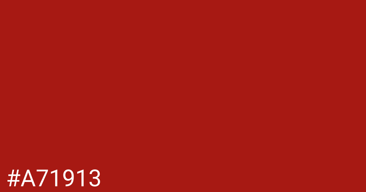 Hex color #a71913 graphic