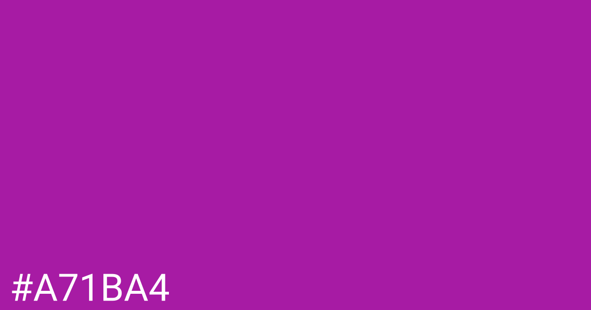 Hex color #a71ba4 graphic