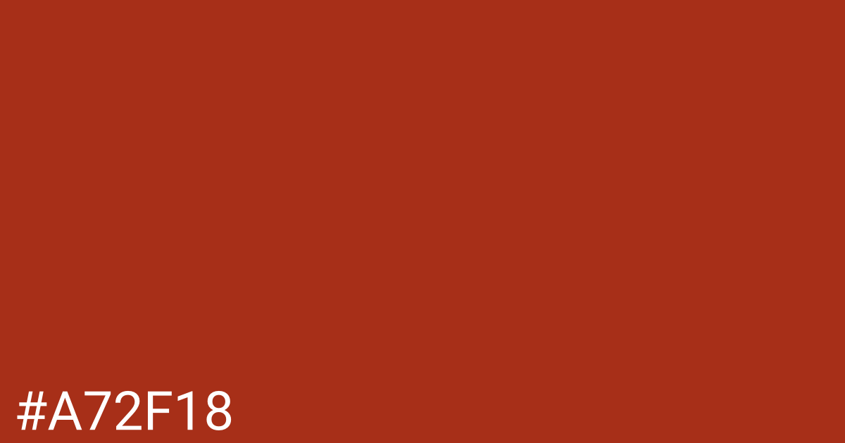Hex color #a72f18 graphic