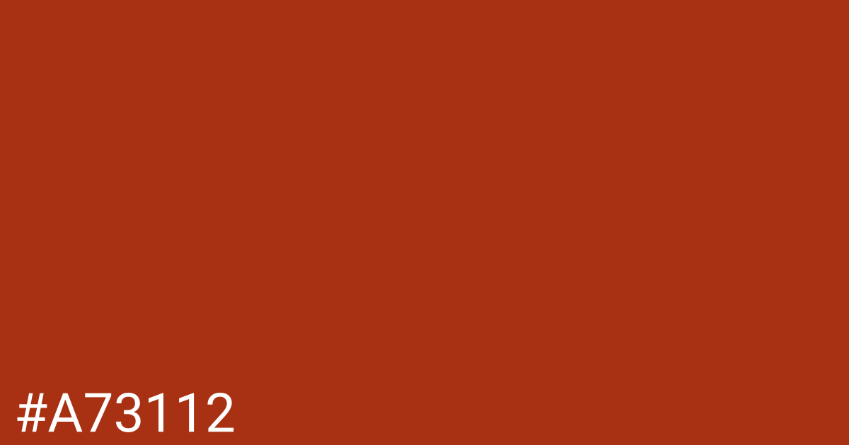 Hex color #a73112 graphic