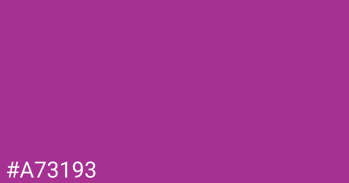 Hex color #a73193 graphic